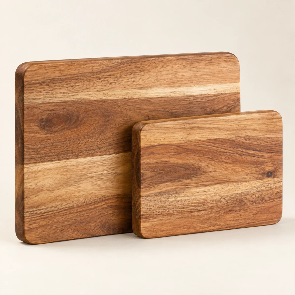 Acacia Prep Board Duo in Natural wood